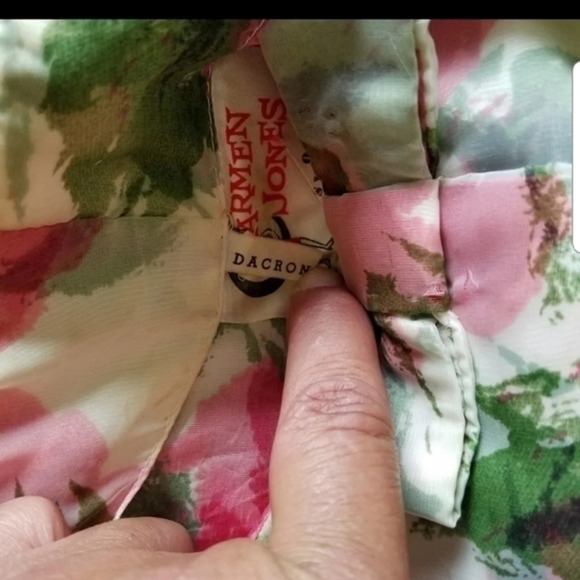 Vintage Floral Full Skirted Dress Cottagecore - Picture 3 of 9